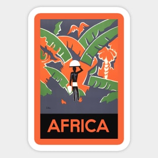 Vintage Travel Poster from Africa Sticker